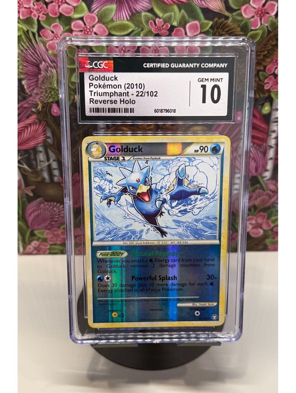 Golduck Triumphant No. 22/102 Reverse Holo 2010 POP3! CGC 10
